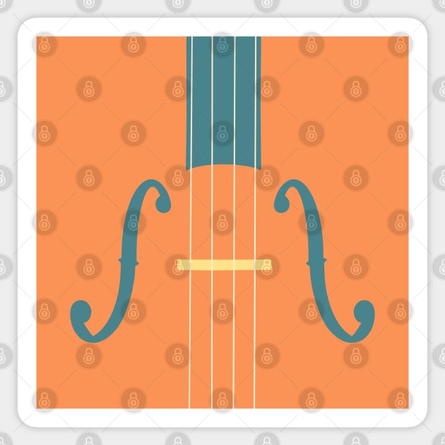 Strings in Orange, Yellow and Teal Sticker by NattyDesigns